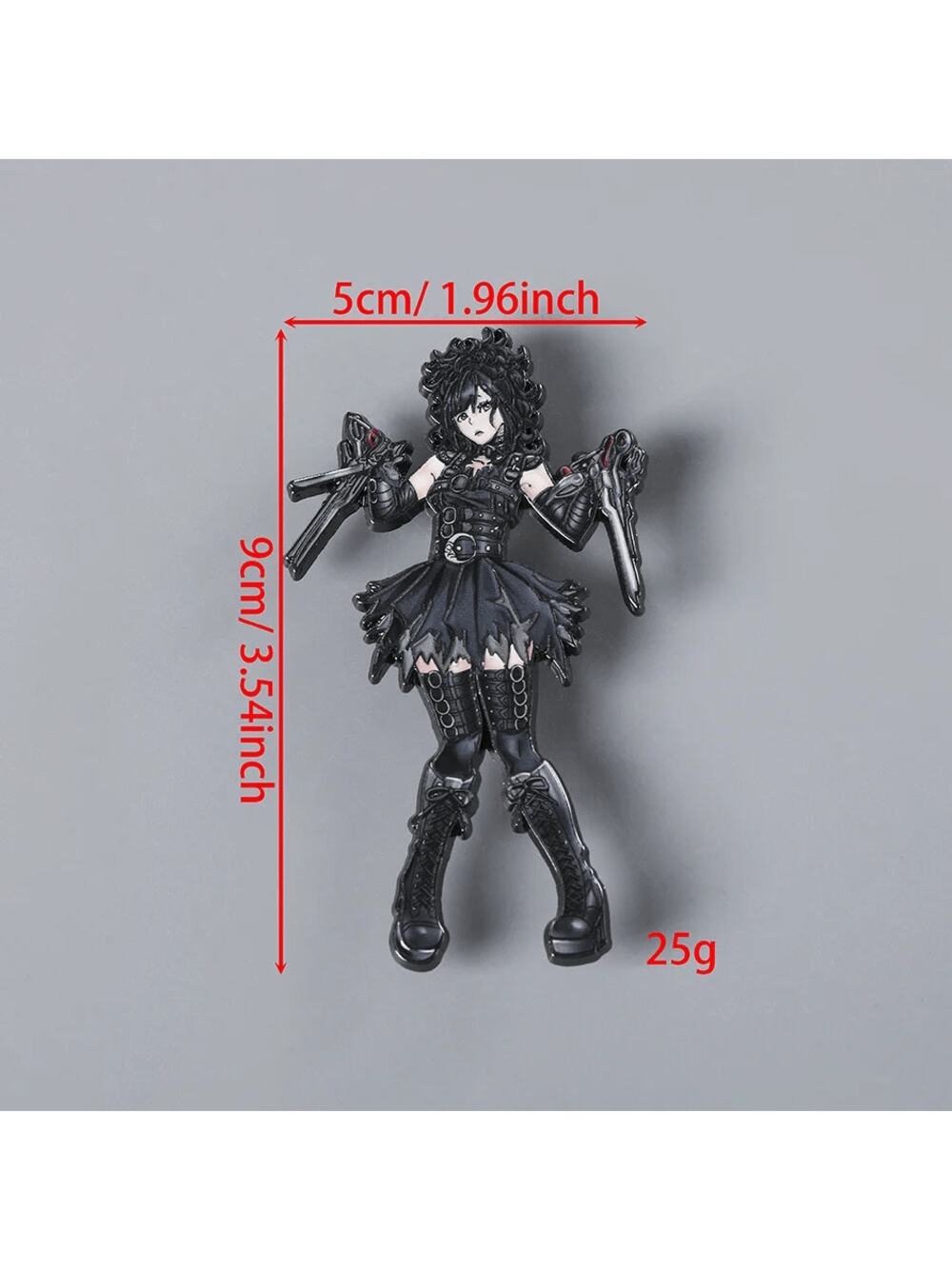 Goth Punk Girl Halloween Horror BIG Enamel Pin-ONLY ONE